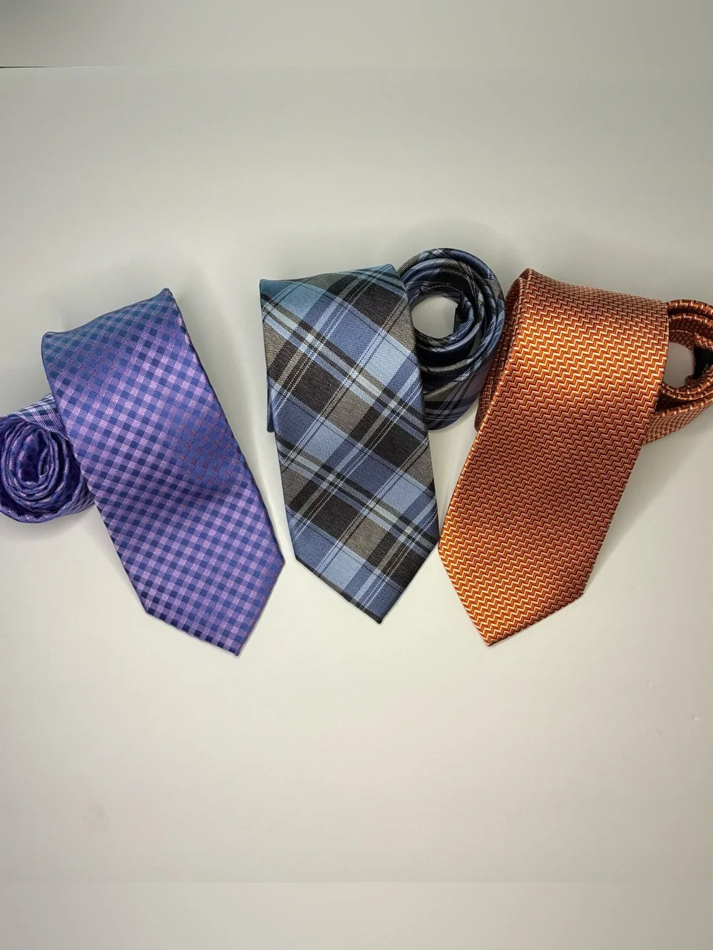 3 MICHAEL KORS SILK DESIGNER MENS NECKTIES Plaid, Geometric